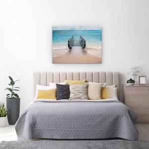 Tablou canvas - Scufundare, Ireal, Compozit, Plaja, Mare, Ocean, 60 x 80 cm - Img 3