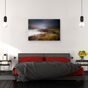 Tablou canvas - Singur, Peisaj Marin, Abstract, Vigo, Spania, Expunere Lunga, 40 x 60 cm - Img 3