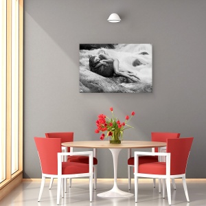 Tablou canvas - Soapta Raului, Ochii Inchisi, Stare De Spirit, Emotie, Sentiment, Rau, 60 x 90 cm - Img 4