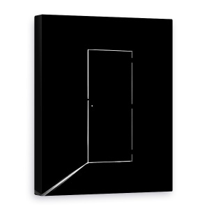 Tablou canvas - Speranta, Linii, Usa, Minimalistic, Alb-Negru, Schita, 75 x 100 cm