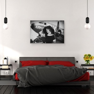 Tablou canvas - Spiritul Aventurii, Portret, Fata, Vechi, Stil, Actrita, 60 x 90 cm - Img 3