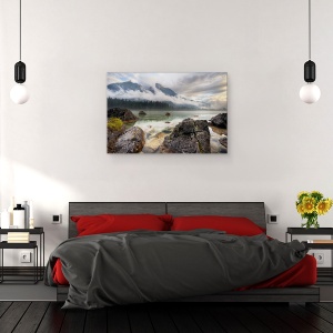 Tablou canvas - Stancile, Apa, Clar, Inca, Senin, 60 x 90 cm - Img 3