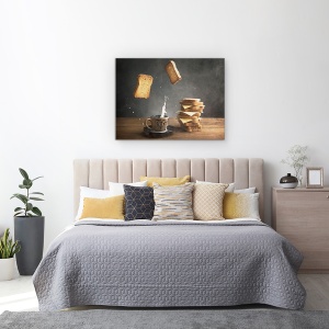 Tablou canvas - Strop, Natura Moarta, Paine Prajita, 50 x 70 cm - Img 3