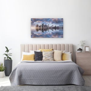 Tablou canvas - Sua, Oras, Orizont, Cladire, Apus, Calatorie, 50 x 80 cm - Img 3