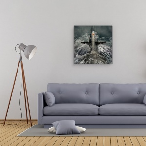 Tablou Canvas - Submarin, Montaj, Militar, Marina, Naval, 60 x 60 cm - Img 2