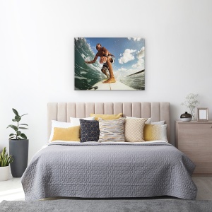 Tablou canvas - Surfer, Surf, Apa, Mare, Bord, 50 x 70 cm - Img 3
