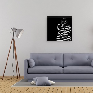 Tablou canvas - Te Vad, Umbra, Alb-Negru, Femeie, Ochi, Sezand, 90 x 90 cm - Img 2