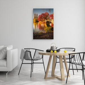 Tablou canvas - Toamna In Central Park, Manhattan, Oras, Toamna, Toamna, 40 x 60 cm - Img 4