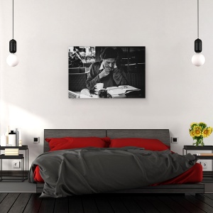Tablou canvas - Toate Instrumentele De Citire, Cheie, Carte, Cafea, 40 x 60 cm - Img 3