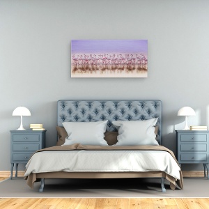 Tablou canvas - Tovarasi In Culori, Kuweit, Panorama, Flamingo, Turma, 50 x 100 cm - Img 3