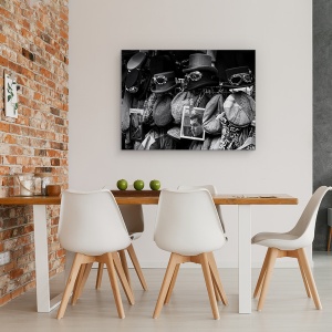 Tablou canvas - Trece Cu Vederea, Steampunk, Palarii, Magazin, Cumparaturi, Ochelari, 75 x 100 cm - Img 4