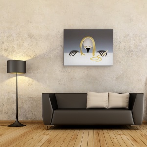 Tablou canvas - Uita-Te La Mine, E Par De Spaghete, Spaghete, Par, Lingura, Furculita, Farfurie, 50 x 70 cm - Img 2