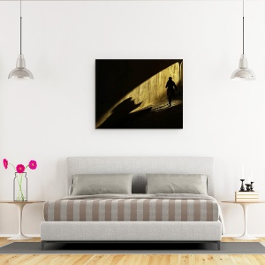 Tablou canvas - Umbra, Galben, Umbra, Strada, Tunel, Femeie, 60 x 75 cm - Img 3