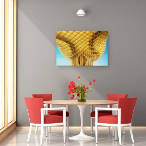 Tablou canvas - Umbrela De Soare, Parasolar, Lemn, Sevilla, Parasolar, Ciuperci, 60 x 90 cm - Img 4