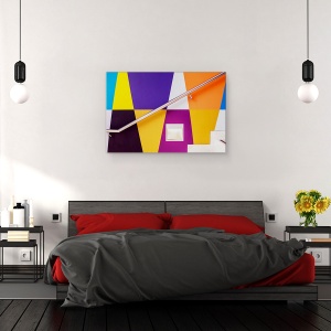 Tablou canvas - Urcand Treptele Curcubeului, Abstract, Culoare, Scari, 80 x 120 cm - Img 3