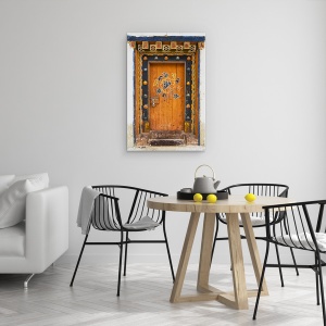 Tablou canvas - Usi Ornamentate, Maro, Negru, Aurit, 80 x 120 cm - Img 4