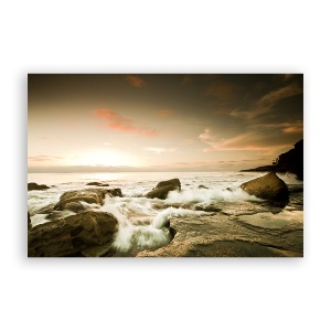 Tablou Canvas - Val, Stinca, Ocean, Apus, 80 x 120 cm