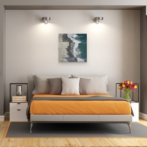Tablou canvas - Valuri Care Ruleaza, Plaja, Fuga, Lofoten, Moskenesoya, Valuri, 60 x 60 cm - Img 3