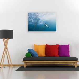 Tablou canvas - Vanator Si Vanat, Scalar, Peste, Vanatoare, 60 x 90 cm - Img 2