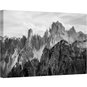 Tablou canvas - Varfurile, Munte, Varf, Creasta, Alb-Negru, Peisaj, 60 x 90 cm