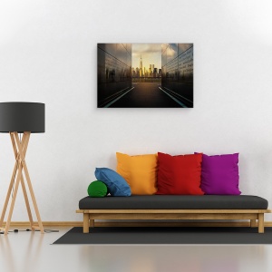 Tablou canvas - Vechi, Perspectiva, New York, Turn, World Trade Center, Aur, 80 x 120 cm - Img 2