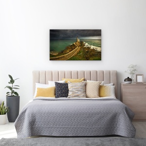 Tablou canvas - Vine Ploaia, Turn, Far, Arhitectura, Cale, Mod, 50 x 80 cm - Img 3