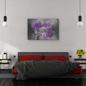 Tablou canvas - Vis de lavanda, Natura moarta, Flori, Viata, 60 x 90 cm - Img 3