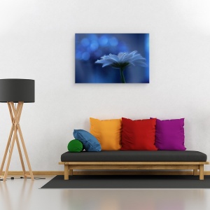 Tablou canvas - Visele Spatiale, Picatura, Apa, Floare, Albastru, 40 x 60 cm - Img 2