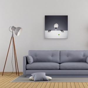 Tablou canvas - Vrei Sa, Mazare, Lingura, Furculita, Legume, Punct, 60 x 60 cm - Img 2