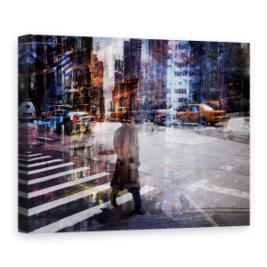 Tablou canvas - Woody Allen Trecand, New York, Zebra, Trecere, Persoana, 75 x 100 cm