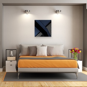 Tablou canvas - X Factor, Abstract, Diagonal, Metal, Linii, Conducte, Industrial, 60 x 60 cm - Img 3
