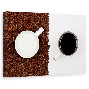 Tablou canvas - Yin Si Yang, Cafea, Ceasca, Cana, Bucatarie, 40 x 60 cm