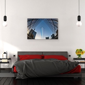 Tablou canvas - Ziua Bastiliei Moderne, Peste, Avion, Arhitectura, Aviatie, 40 x 60 cm - Img 3
