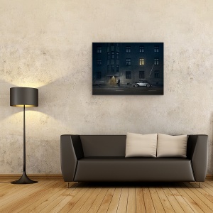 Tablou canvas - Ziua In Care Am Vazut Moartea, Gandac, Oras, Calatorie, Singuratate, Noapte, 75 x 100 cm - Img 2