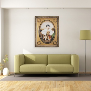 Tablou inramat - A. Trouve - Portretul lui Gaspard Deburau 1796-1846 ca Pierrot, 60 x 80 cm - Img 2