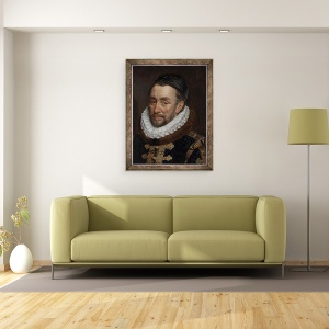 Tablou inramat - Adriaen Thomasz Key - William I, Print de Oranje, 70 x 90 cm - Img 2