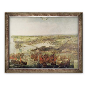 Tablou inramat - Adrian van der Cabel - Asediul La Rochelle in 1628, 60 x 80 cm