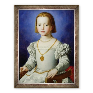 Tablou inramat - Agnolo di Cosimo Bronzino - Portret De Bia de Medici, 70 x 90 cm