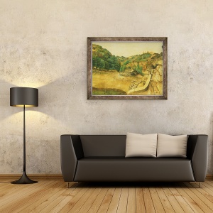 Tablou inramat - Albrecht Durer - Drumul in Alpi, 60 x 80 cm - Img 2