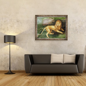 Tablou inramat - Albrecht Durer - Leul, 60 x 80 cm - Img 2