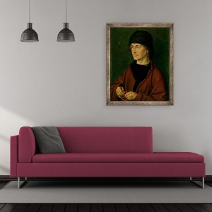 Tablou inramat - Albrecht Durer - Portretul Tatalui Artistului, 50 x 60 cm - Img 2