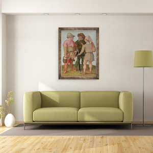Tablou inramat - Albrecht Durer - Trei tarani, 60 x 80 cm - Img 2
