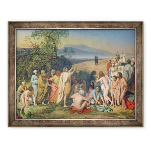 Tablou inramat - Aleksandr Andreevich Ivanov - Aparitia lui Hristos fata de popor Aparitia lui Mesia 1837-57, 70 x 90 cm