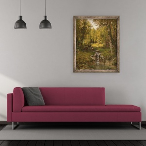Tablou inramat - Alexander Helwig Wyant - Piscina in padure, 70 x 85 cm - Img 2