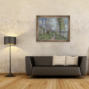 Tablou inramat - Alfred Sisley - Bancile Senei, 60 x 80 cm - Img 2