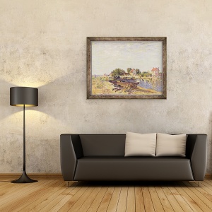 Tablou inramat - Alfred Sisley - Loing la Saint-Mammes, 60 x 80 cm - Img 2