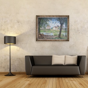 Tablou inramat - Alfred Sisley - Villeneuve-la-Garenne, 70 x 90 cm - Img 2