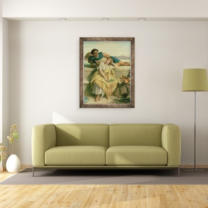 Tablou inramat - Alfred W. Elmore - O oda greaca, 60 x 80 cm - Img 2