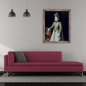 Tablou inramat - Alonso Sanchez Coello - Infanta Isabel Clara Eugenie 1566-1633 1579, 50 x 60 cm - Img 2