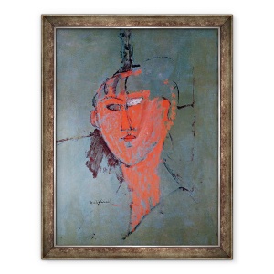 Tablou inramat - Amedeo Modigliani - Capul Rosu, 70 x 90 cm